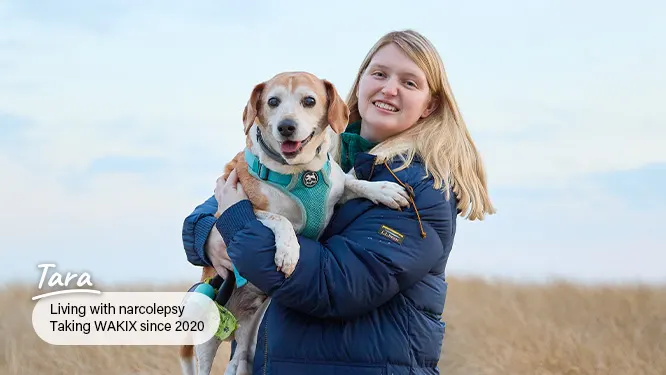 Video thumbnail of Tara, a real person with narcolepsy with cataplexy taking WAKIX
